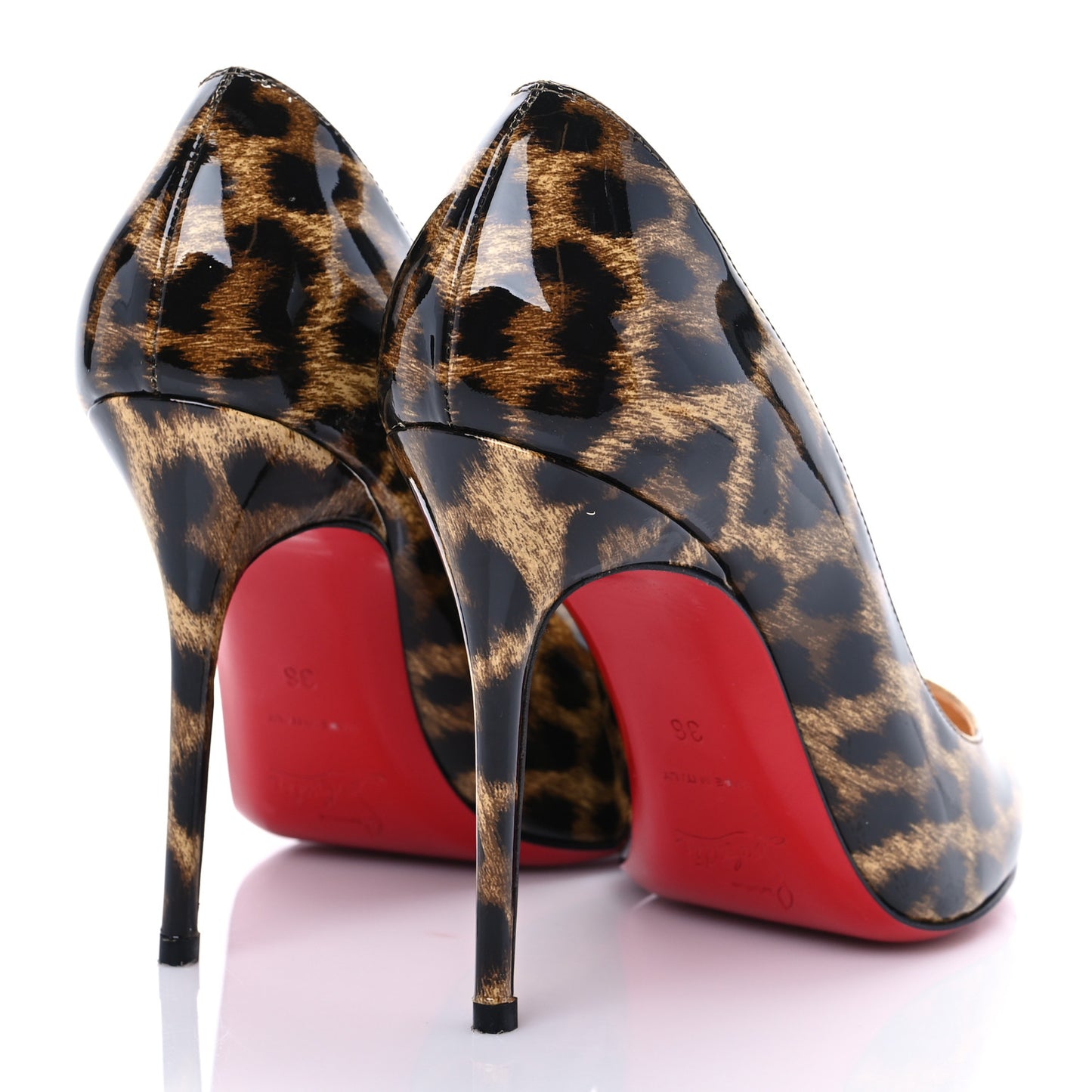 Patent Leopardino Fifille 100 Pumps 36 Brown
