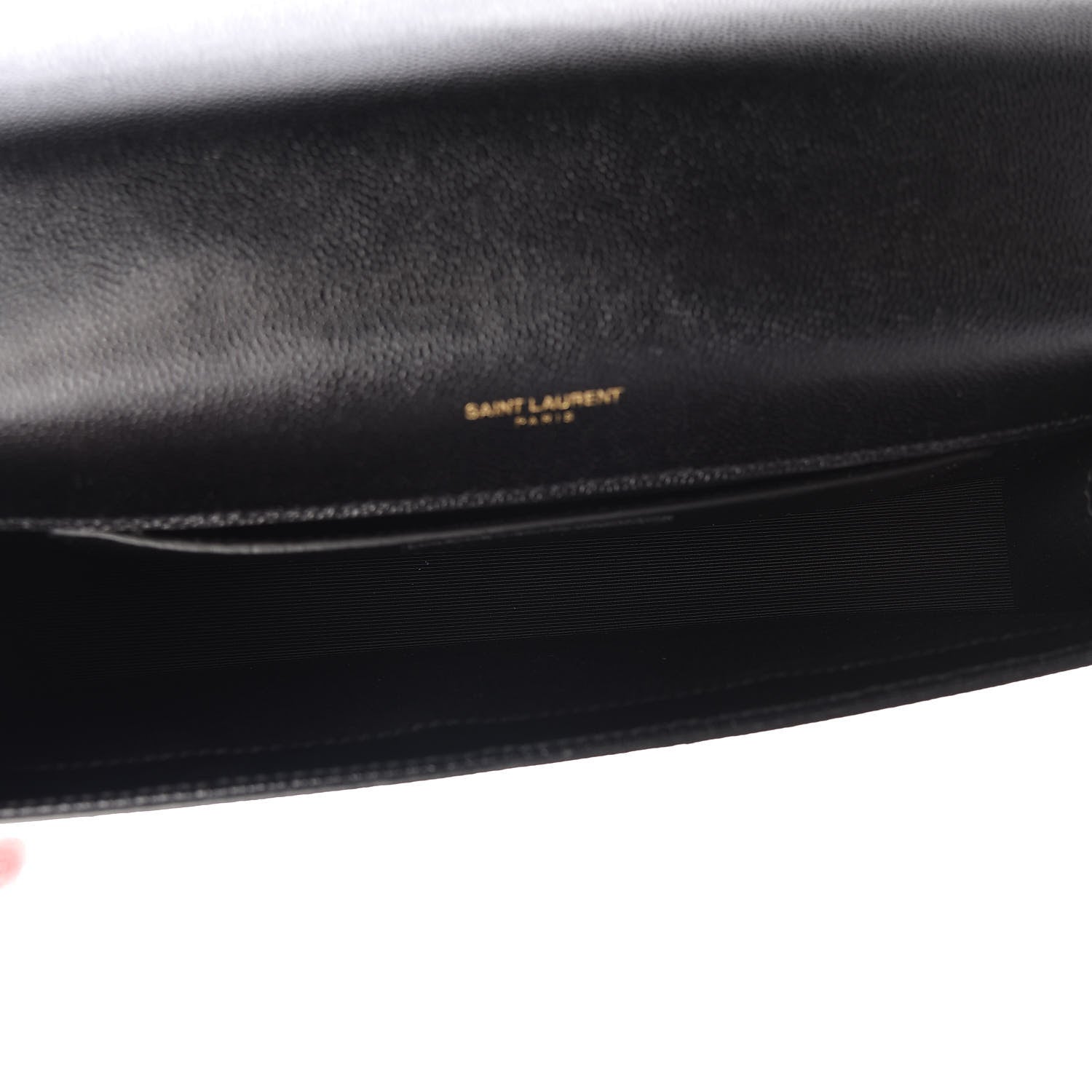 Saint Laurent Grain De Poudre Classic Monogram Tassel Clutch Black 4 of 7