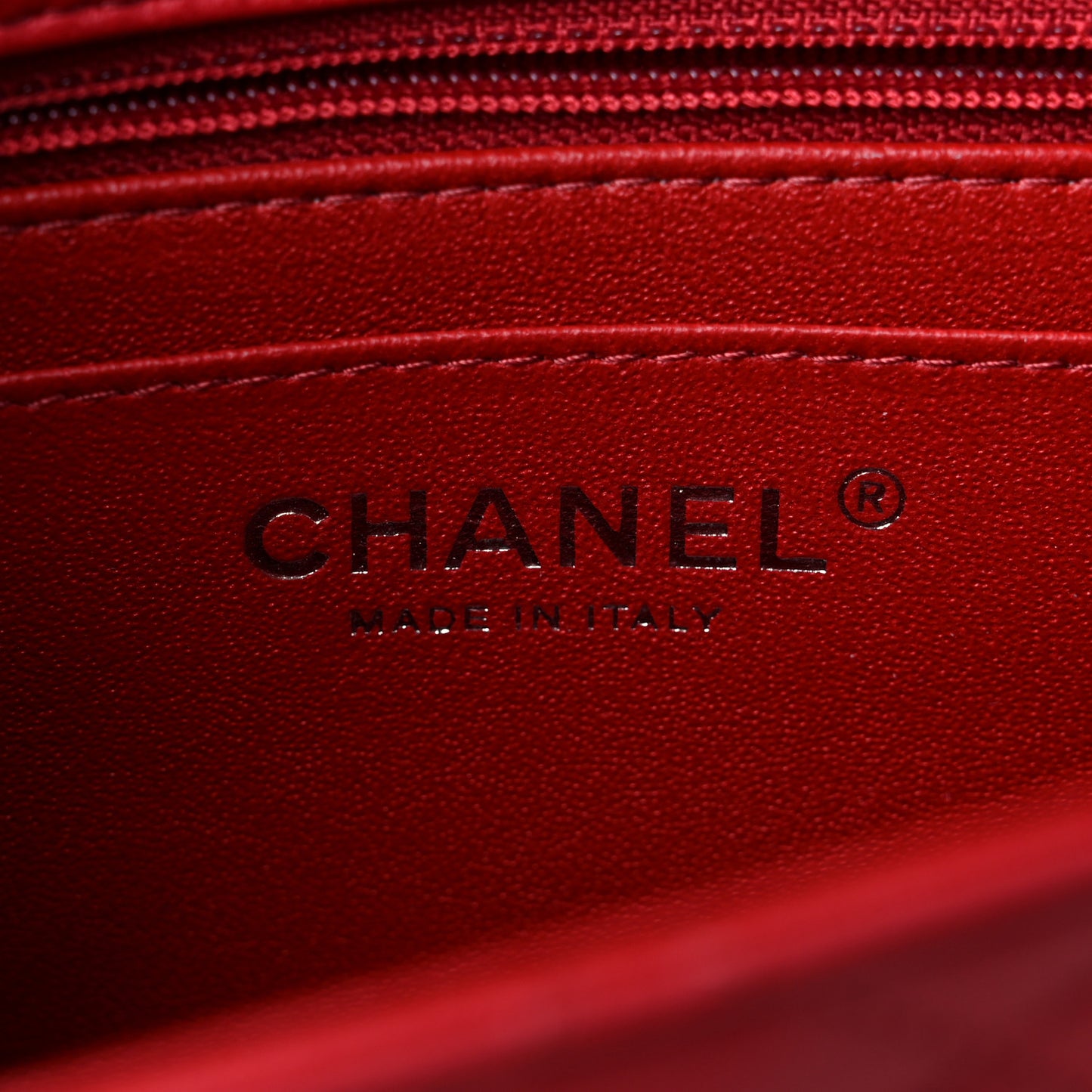 Lambskin Quilted Mini Square Flap Dark Red