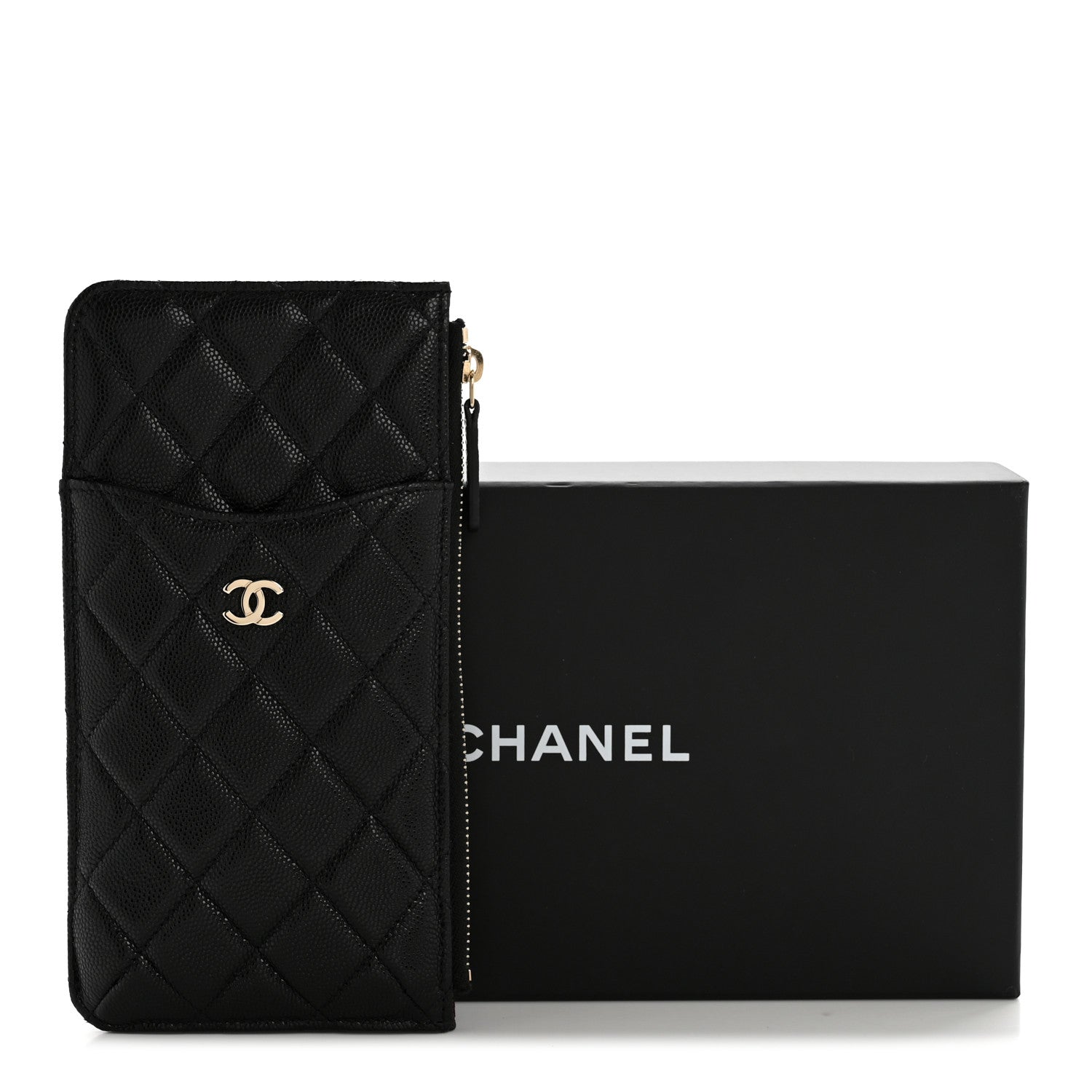 Chanel Caviar Quilted Classic iPhone Pouch Black 10 of 10