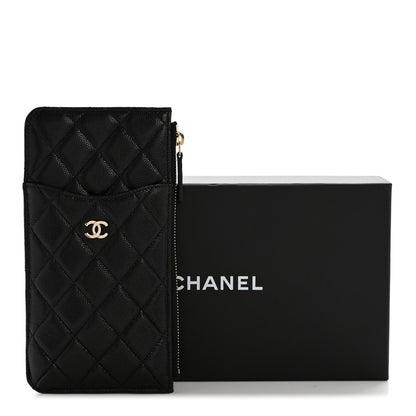 Chanel Caviar Quilted Classic iPhone Pouch Black 10 of 10