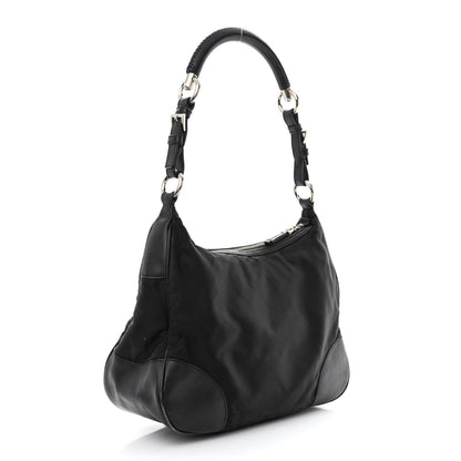 Prada Tessuto Nylon Hobo Black 3 of 12