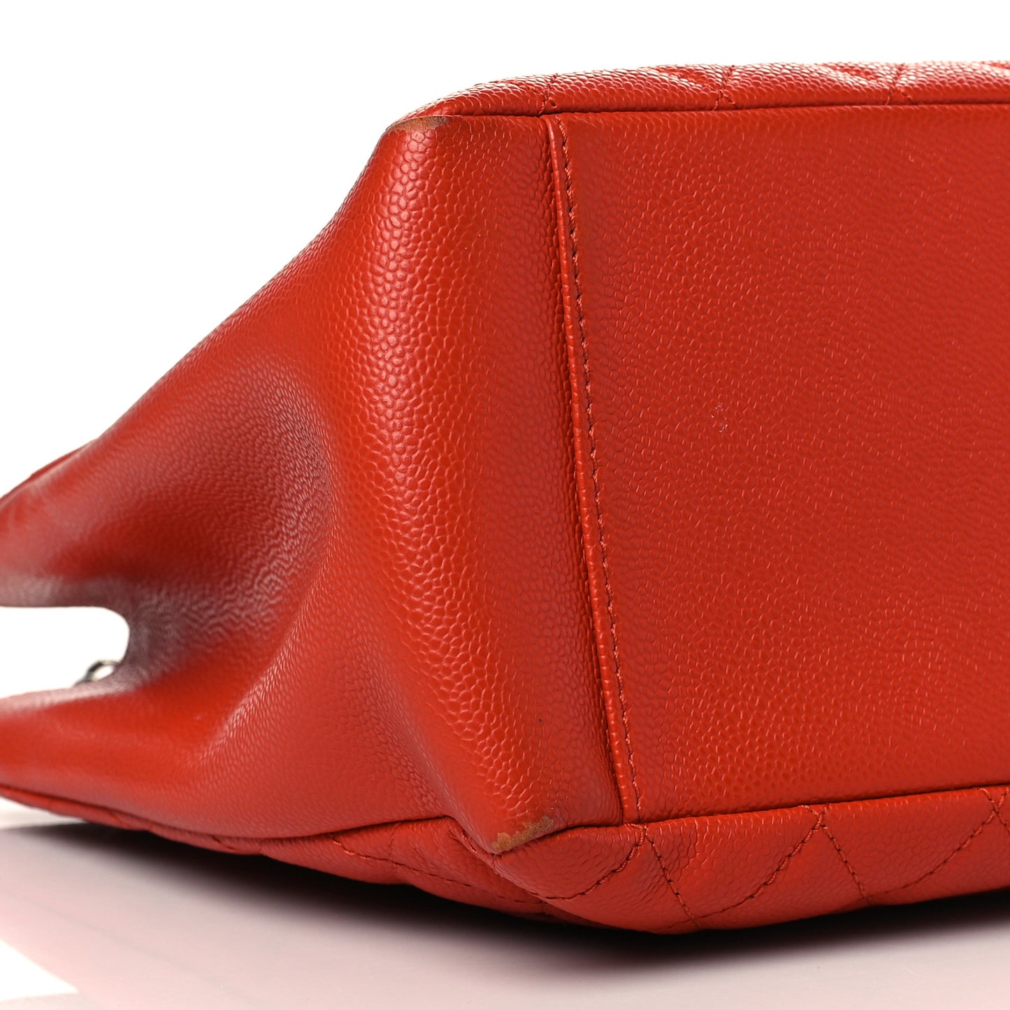 Caviar Quilted Grand Shopping Tote GST Orange