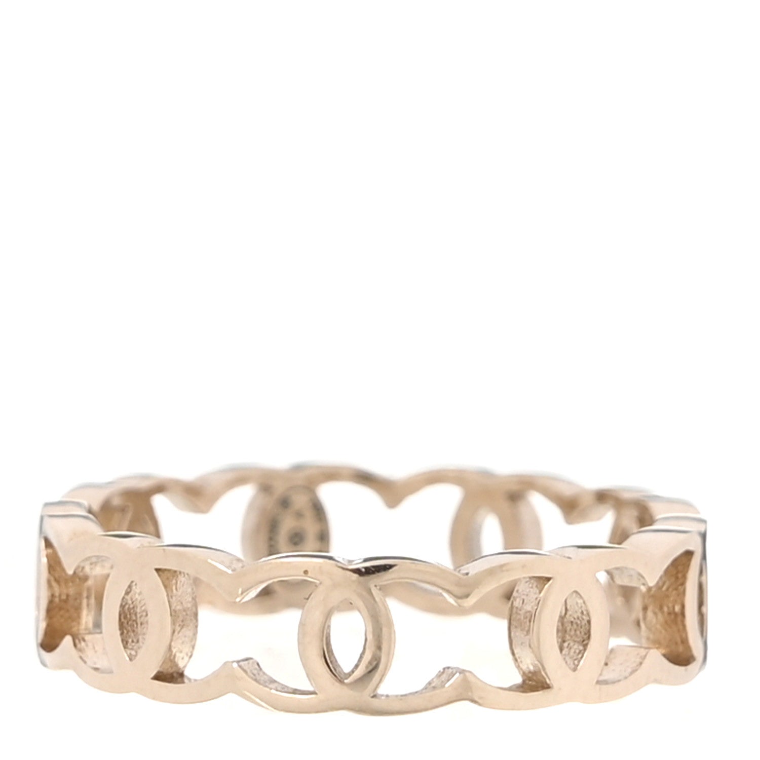 Chanel Metal CC Ring 53 6.25 Gold 1 of 5