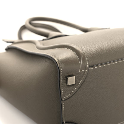 Celine Drummed Calfskin Micro Luggage Souris 11 of 14