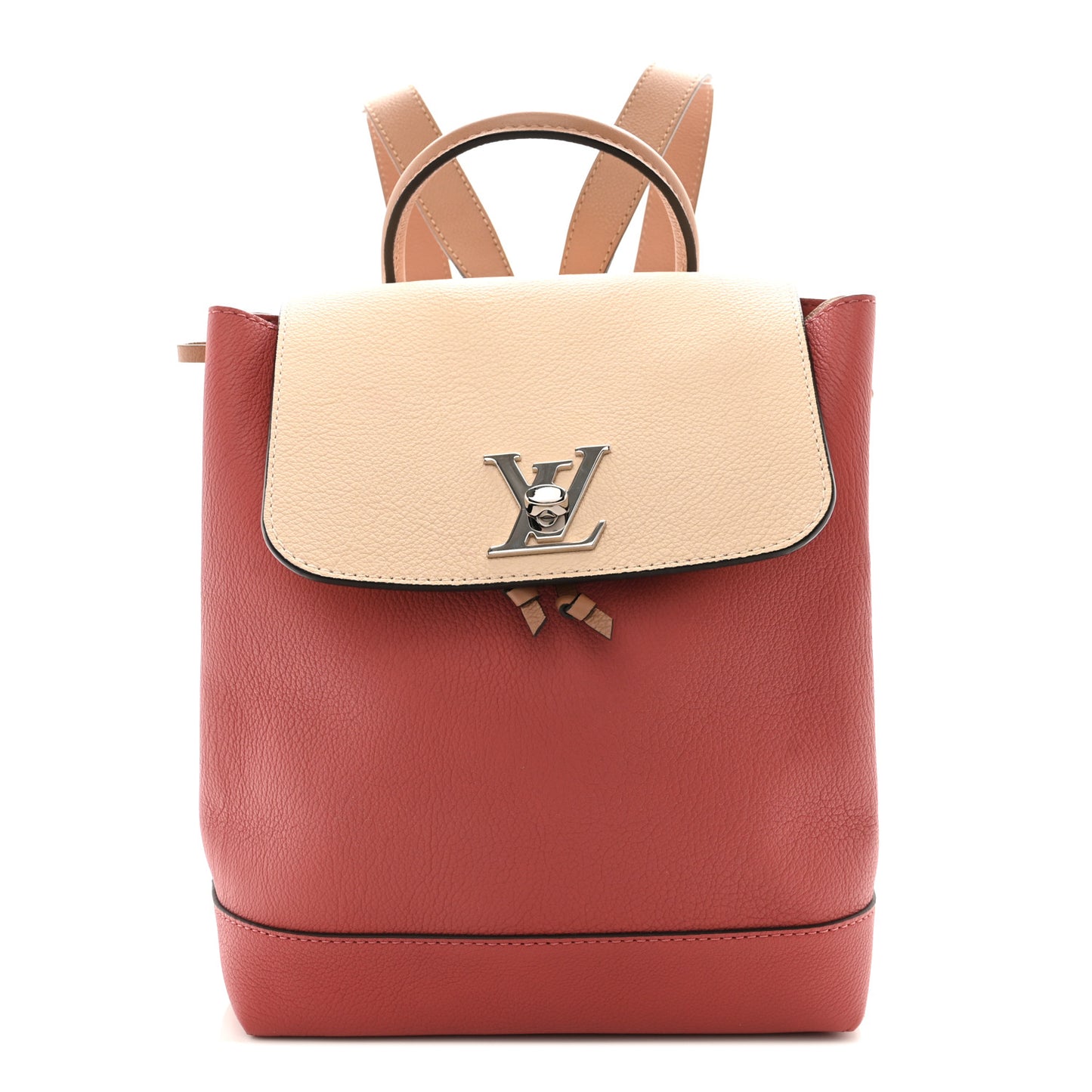 Calfskin Lockme Backpack Pink