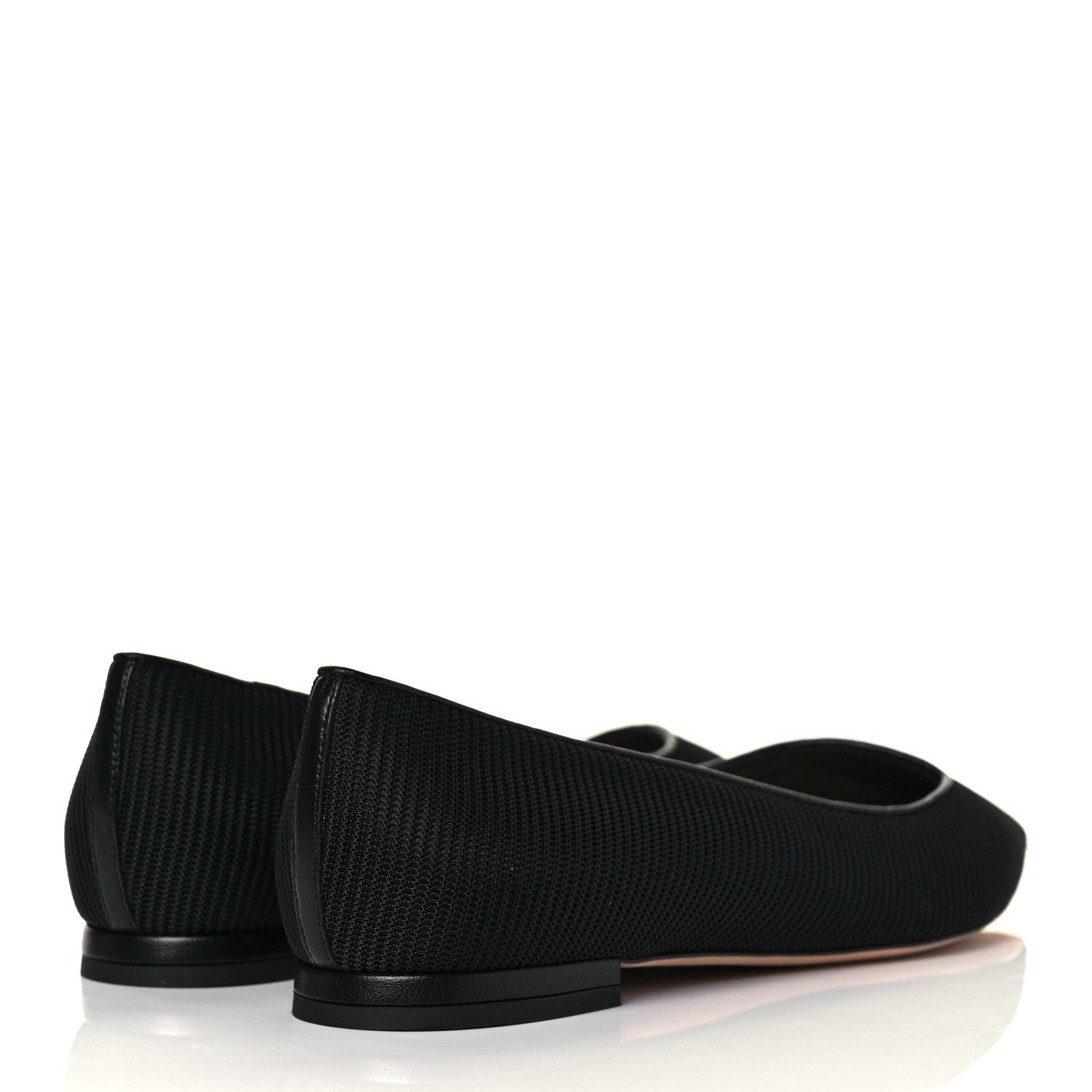 Christian Dior Technical Fabric Pointed Toe Flats 38 Black 4 of 9