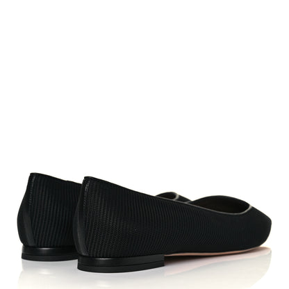 Christian Dior Technical Fabric Pointed Toe Flats 38 Black 4 of 9