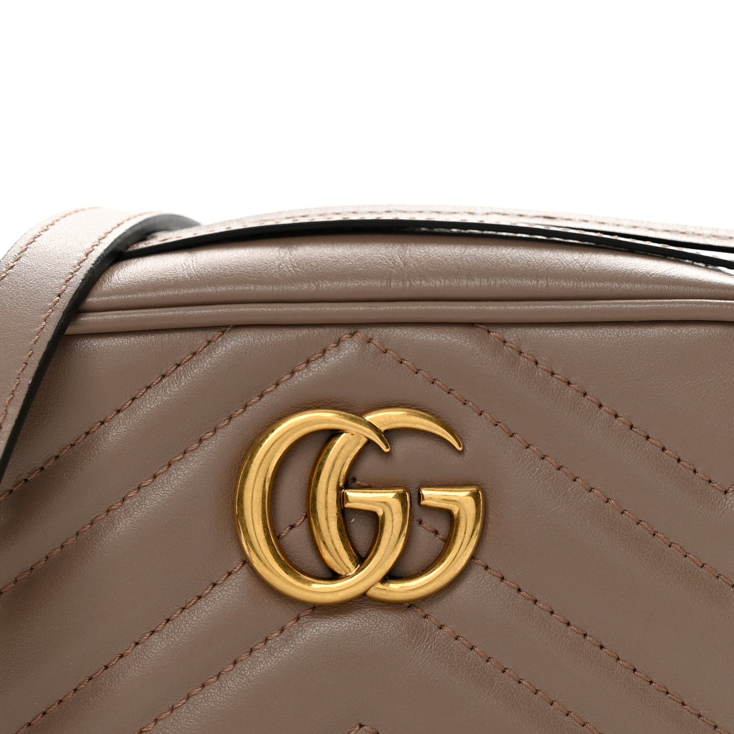Calfskin Matelasse Mini GG Marmont Chain Shoulder Bag Porcelain Rose