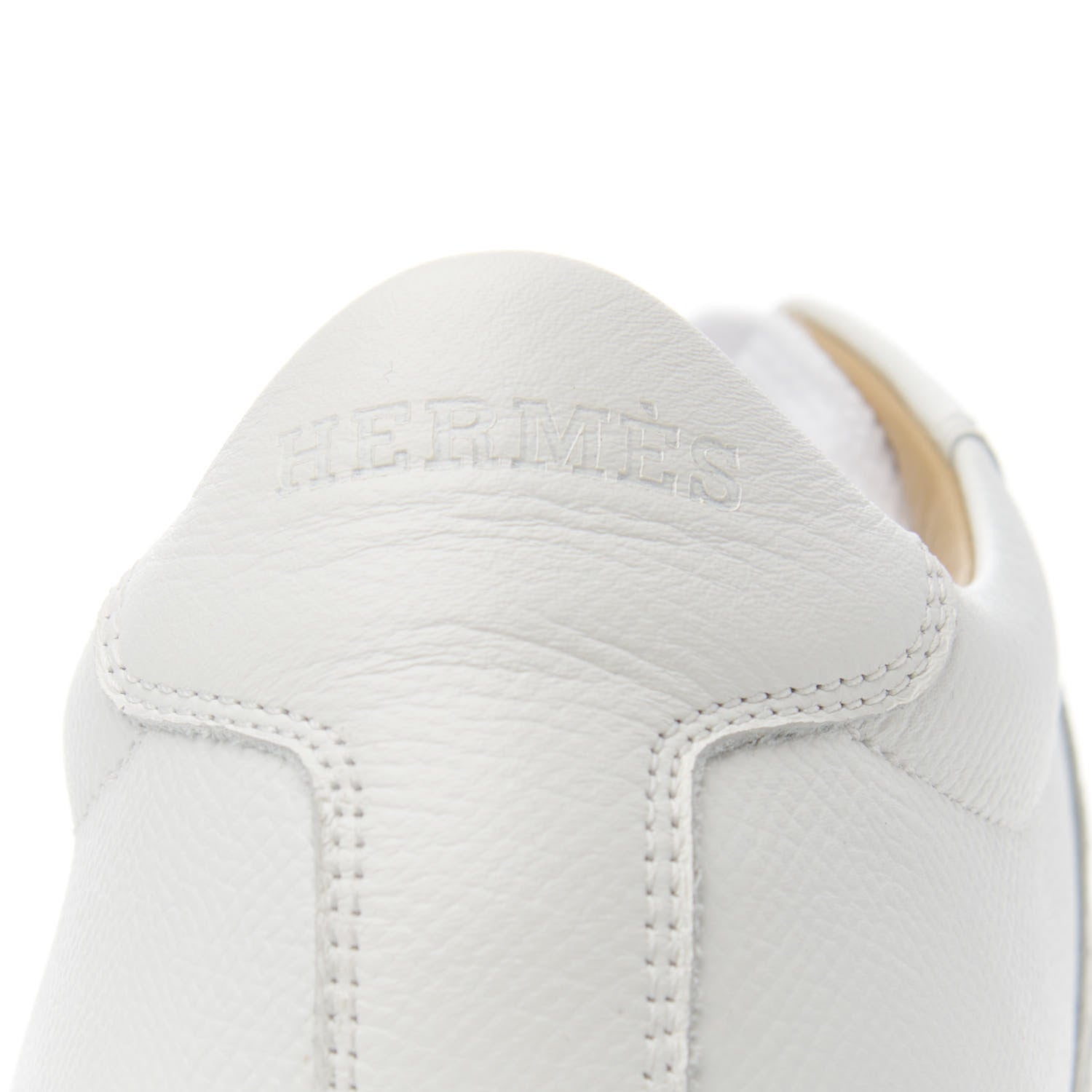 Hermes Epsom Womens Boomerang Sneakers 37.5 White 9 of 13