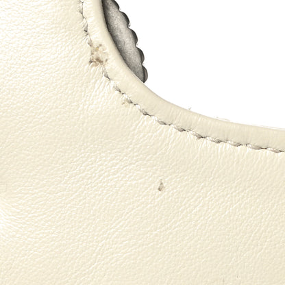 Gucci Vintage Effect Calfskin Matelasse Diagonal Small Torchon GG Marmont Shoulder Bag Blue Agata Mystic White 12 of 21