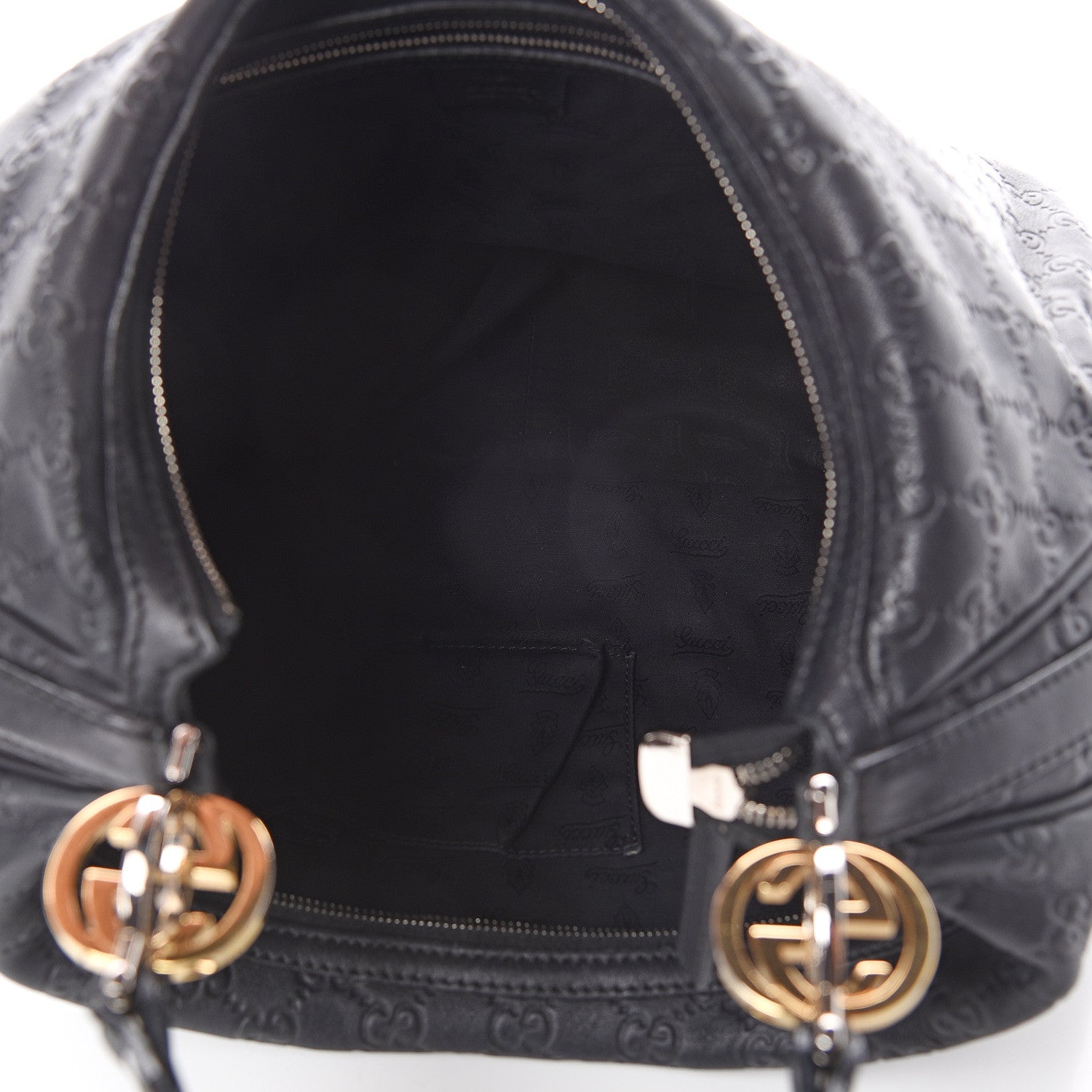 Gucci Guccissima Large GG Twins Hobo Black 4 of 8