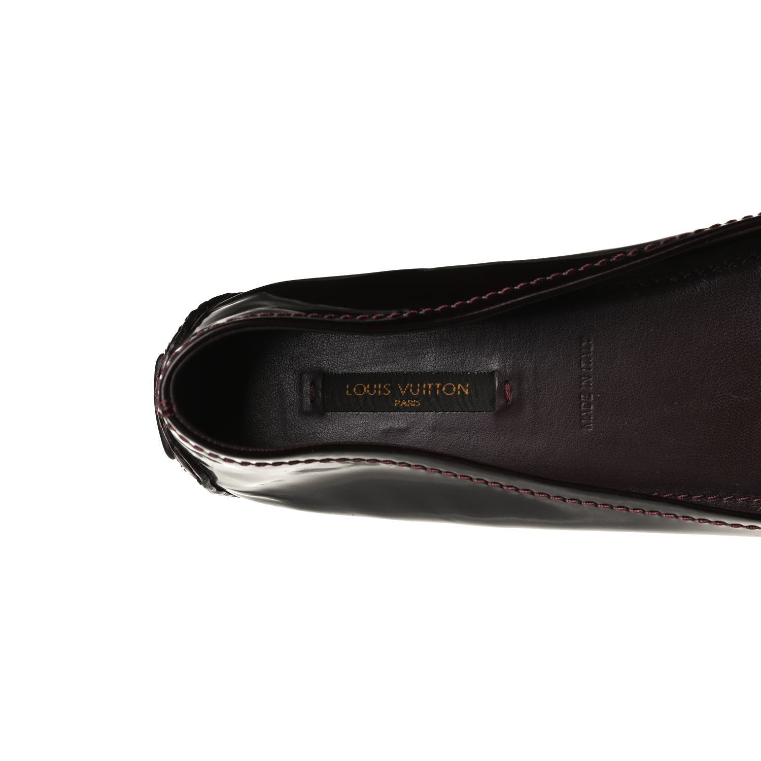 Louis Vuitton Patent Calfskin Oxford Ballerina Flats 40 Amarante 7 of 10