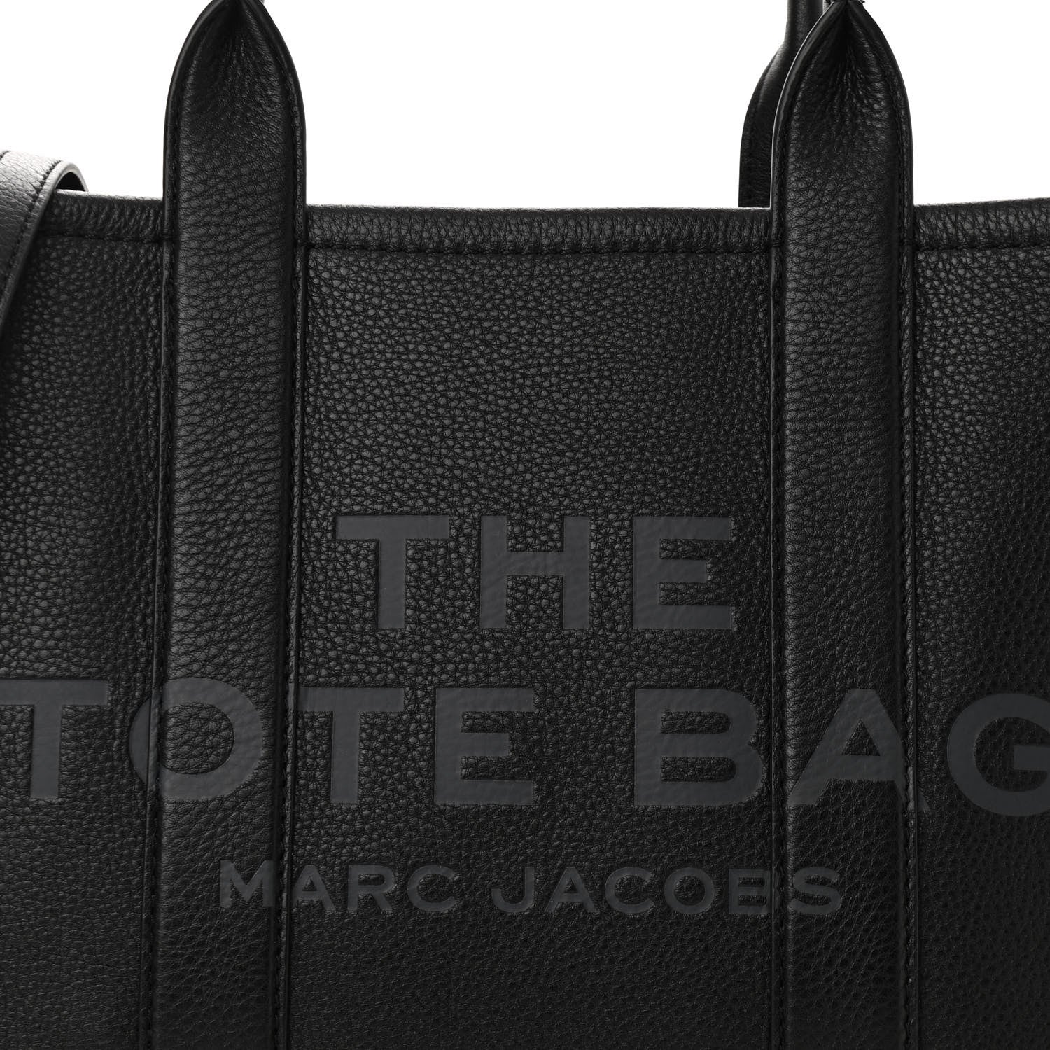 Marc Jacobs Grained Calfskin Medium The Tote Bag Black 7 of 9