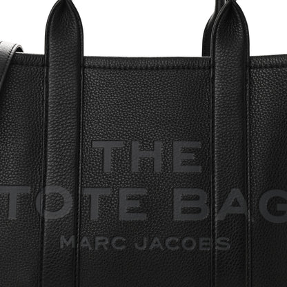 Marc Jacobs Grained Calfskin Medium The Tote Bag Black 7 of 9