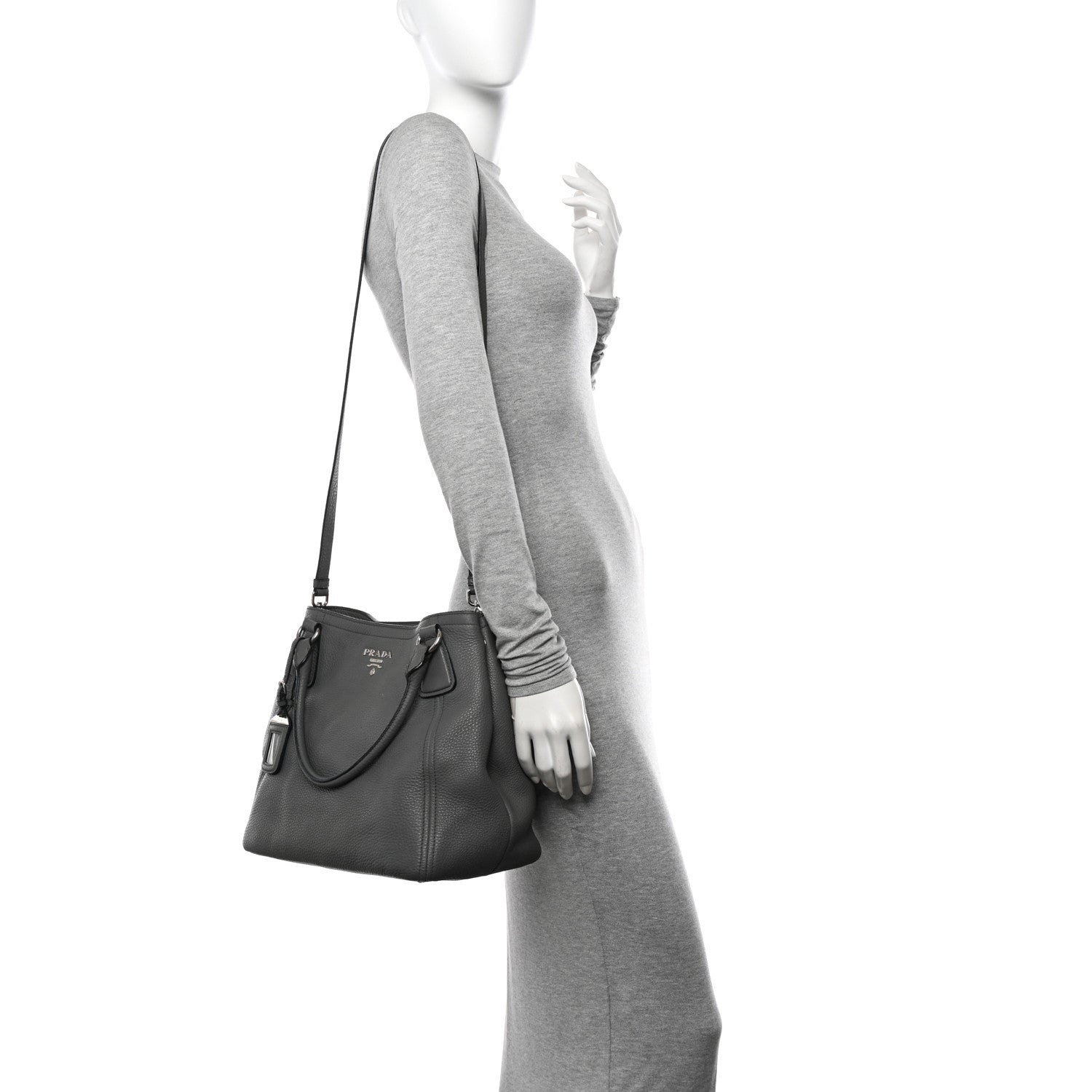 Prada Vitello Daino Tote Marmo 2 of 13
