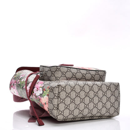 Gucci GG Supreme Monogram Blooms Small Single Buckle Backpack Beige Multicolor Dry Rose 4 of 7