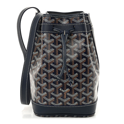 Goyard Goyardine Petit Flot Bucket Bag PM Navy 1 of 9