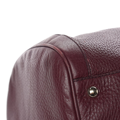 Gucci Pebbled Calfskin Medium Soho Boston Burgundy 11 of 15