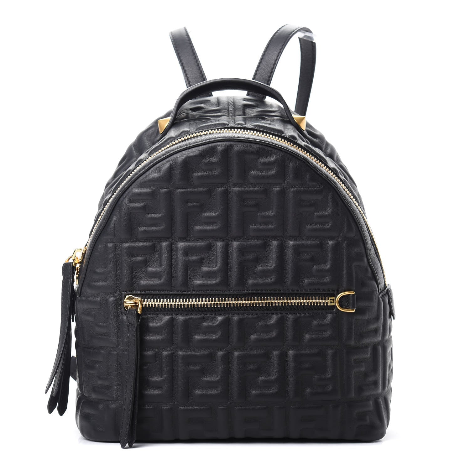 Fendi Nappa FF 1974 Embossed Mini Backpack Black 1 of 9