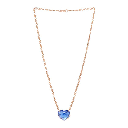 Irene Neuwirth 18K Rose Gold Tanzanite Heart Pendant Necklace 3 of 6