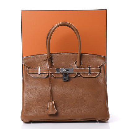 Hermes Natural Barenia Faubourg Birkin 30 Fauve 12 of 12