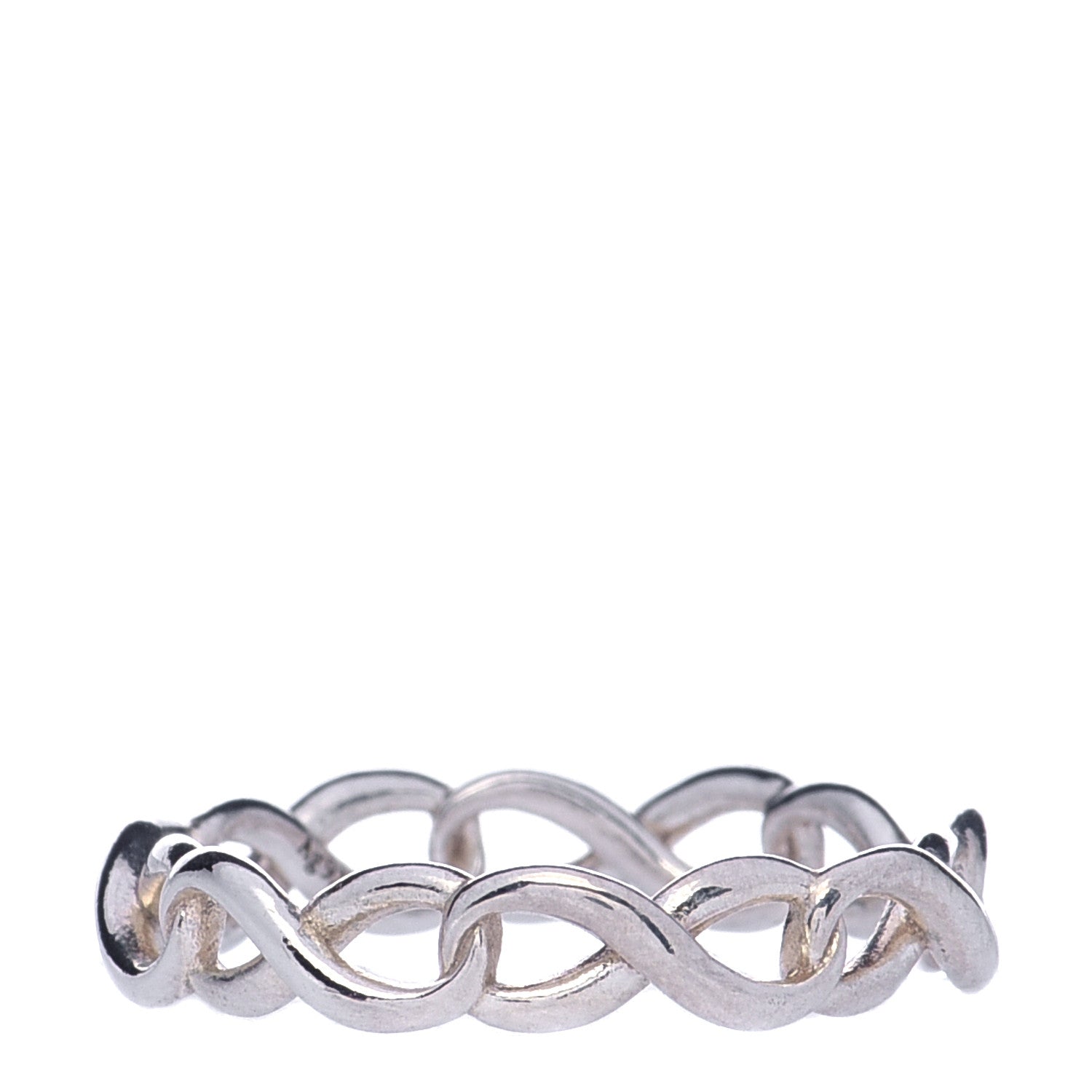 Tiffany Sterling Silver Narrow Infinity Band Ring 47 4 1 of 4