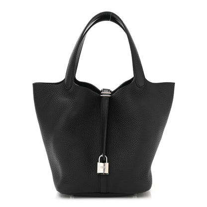 Hermes Taurillon Clemence Picotin Lock 18 PM Black 1 of 11