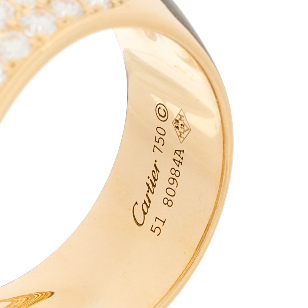 Cartier 18K Yellow Gold Diamond Panthere Griffe Ring 51 5.75 6 of 6