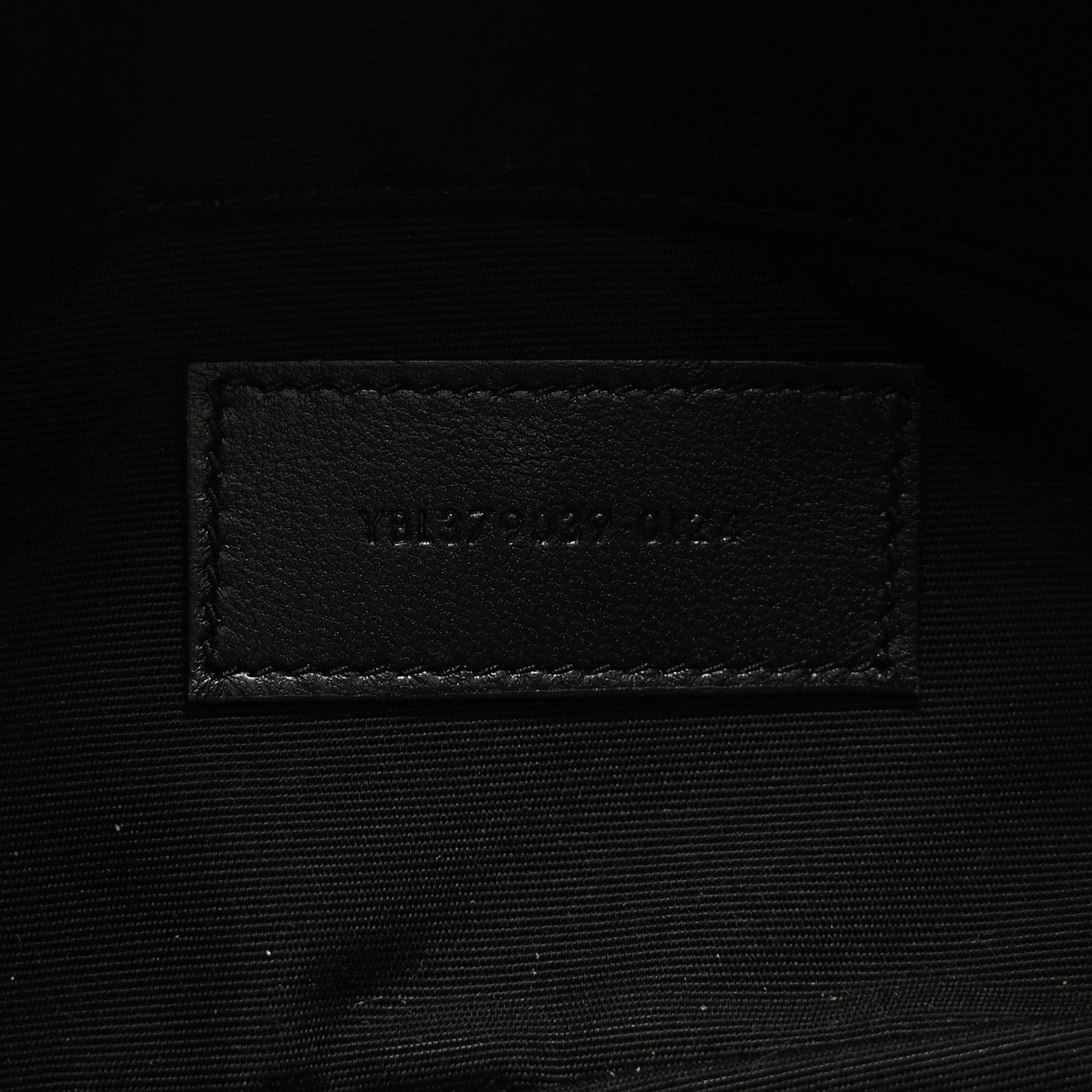 Saint Laurent Calfskin Matelasse Chevron Monogram A5 Wristlet Black 7 of 13