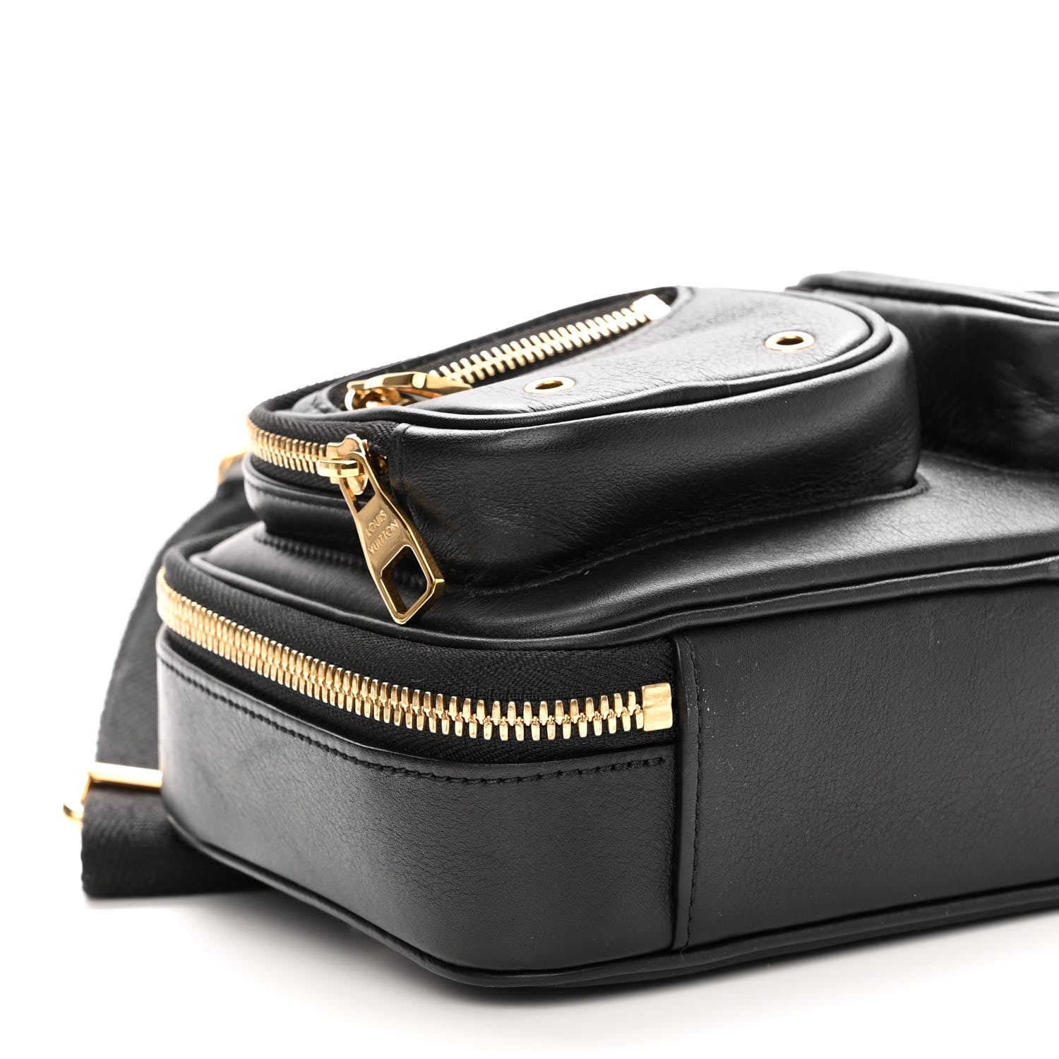 Louis Vuitton Calfskin Monogram Embossed Utility Bag Black 8 of 9