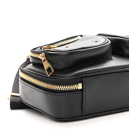 Louis Vuitton Calfskin Monogram Embossed Utility Bag Black 8 of 9