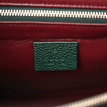 Gucci Grainy Calfskin Small Zumi Top Handle Bag Vintage Green 6 of 10