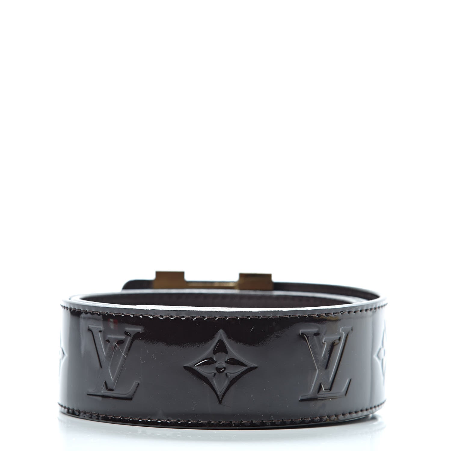 Louis Vuitton Vernis LV Facettes Belt 80 32 Amarante 3 of 7