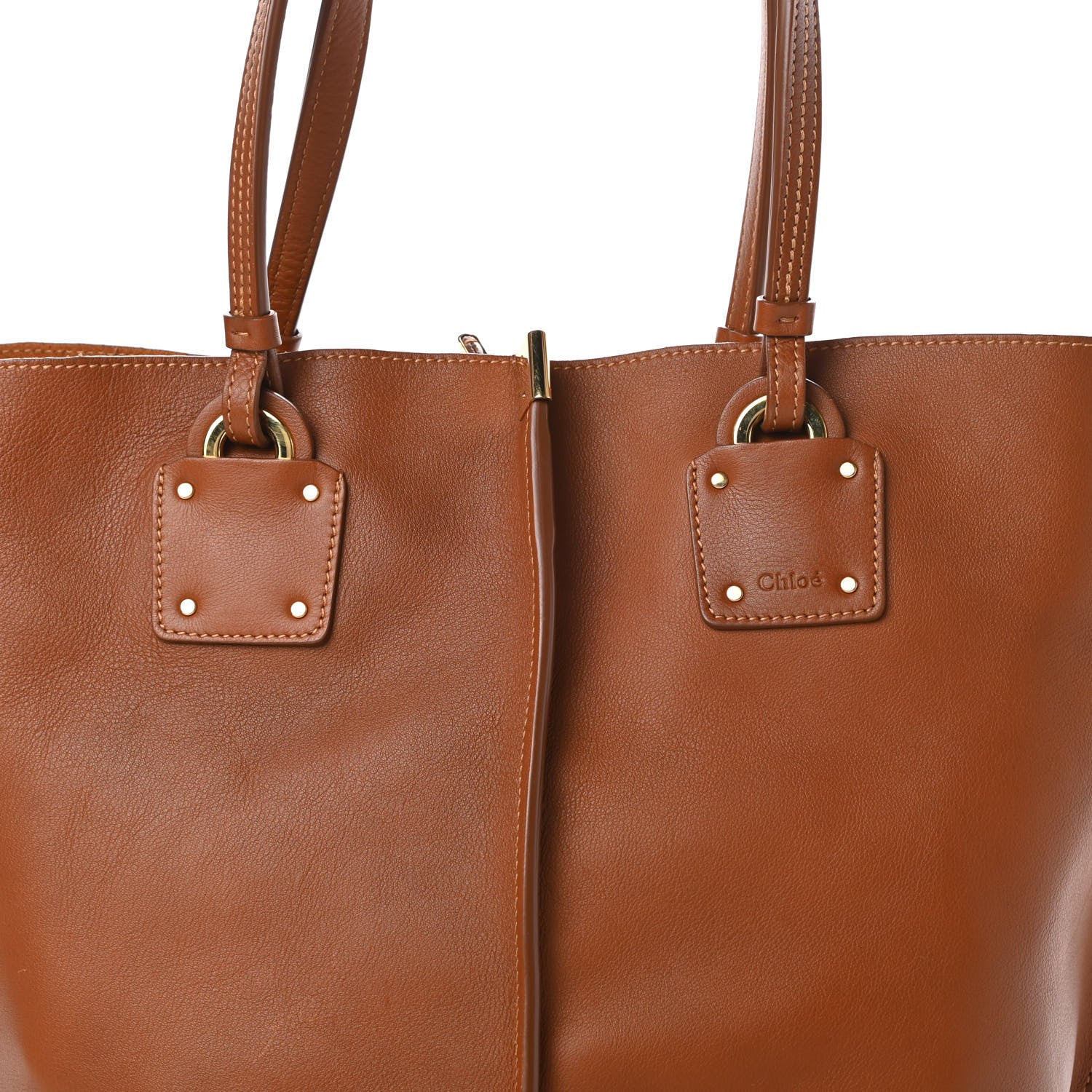 Chloe Smooth Calfskin Medium Vick Tote Caramel 10 of 13