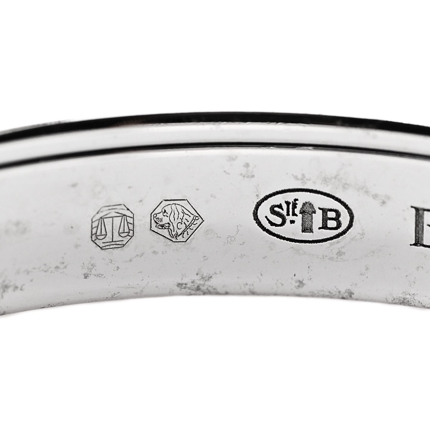 18K White Gold PVD Quatre Black Edition Wedding Band Ring 63 10.25