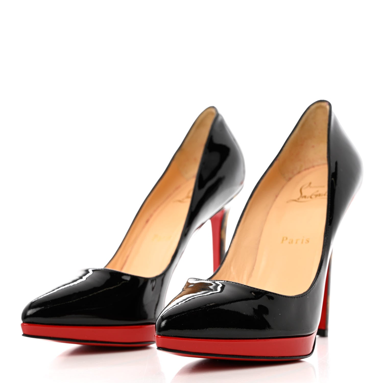 Christian Louboutin Patent Pigalle Plato 120 Pumps 37.5 Black Brown 3 of 9