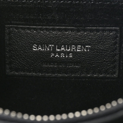 Saint Laurent Metallic Calfskin Y Quilted Monogram Small Loulou Chain Satchel Acciaio 6 of 10
