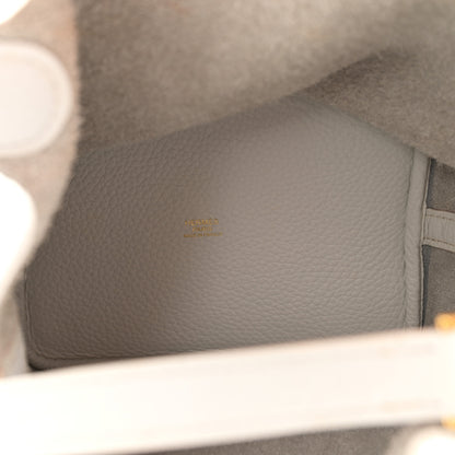 Hermes Taurillon Clemence Picotin Lock 18 PM White 5 of 10