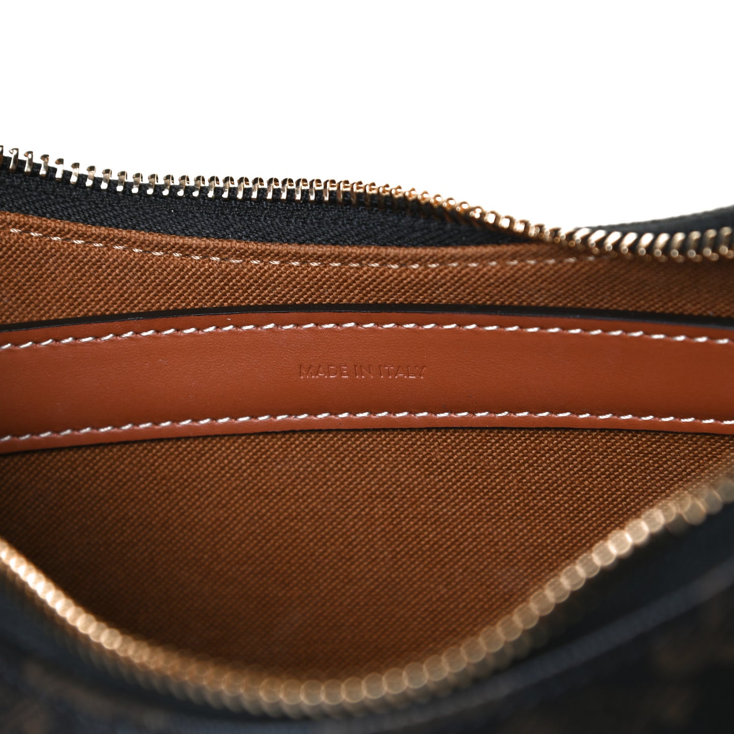 Triomphe Canvas Calfskin Ava Shoulder Bag Tan