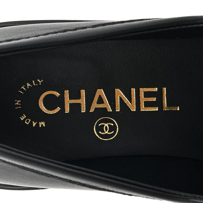Chanel Lambskin Quilted CC Turnlock Loafers 35.5 Black 7 of 9