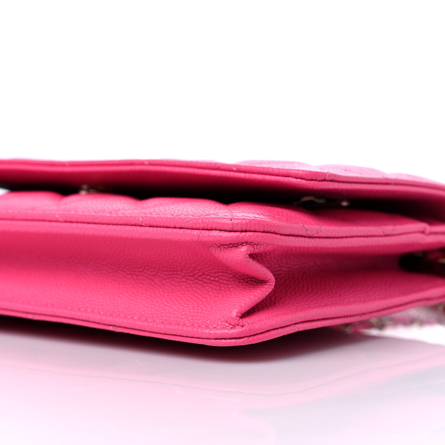 Caviar Quilted Wallet On Chain WOC Rose