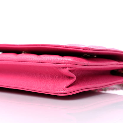 Chanel Caviar Quilted Wallet On Chain WOC Rose 10 of 10