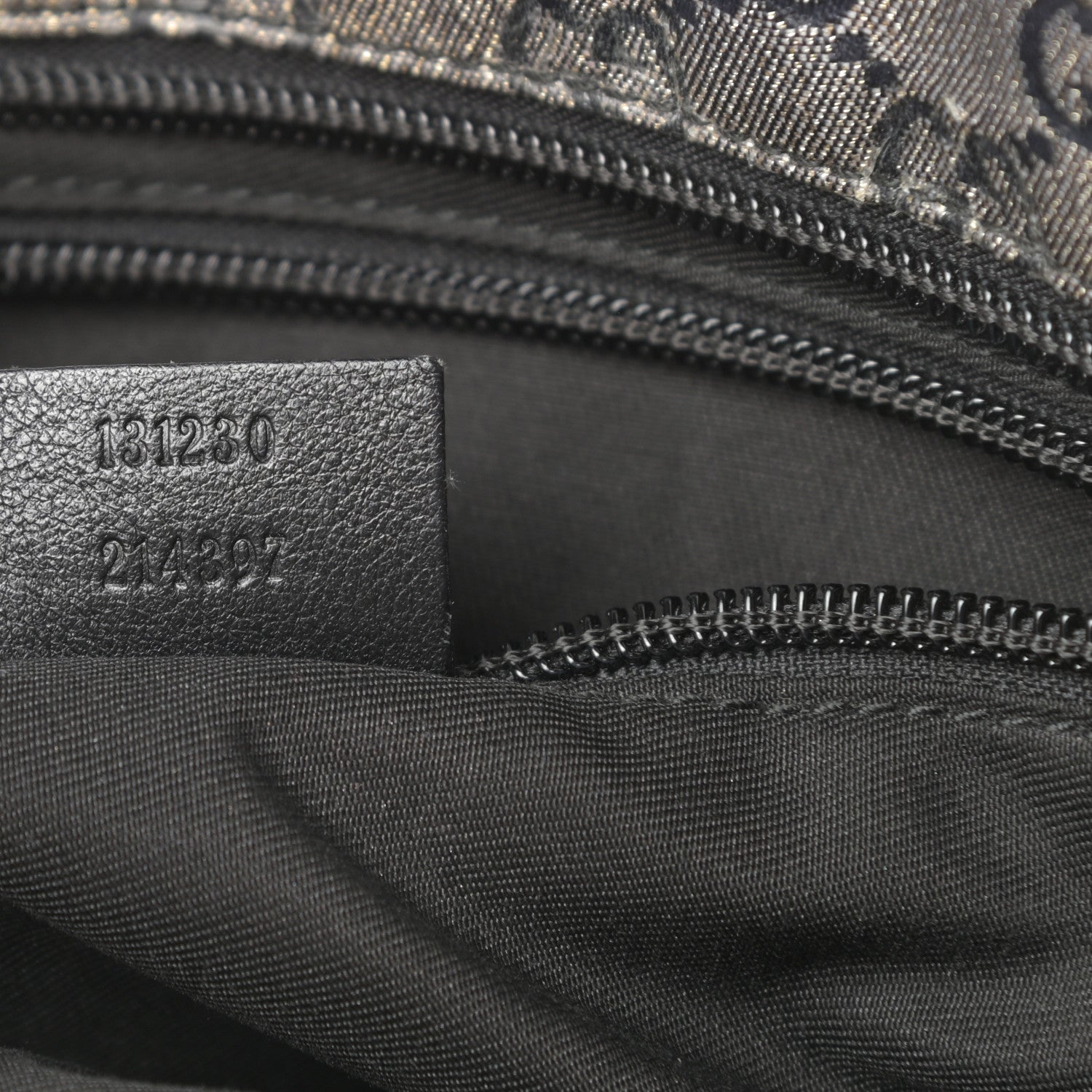 Gucci Crystal Monogram Medium Web Handle Bucket Tote Black 7 of 12