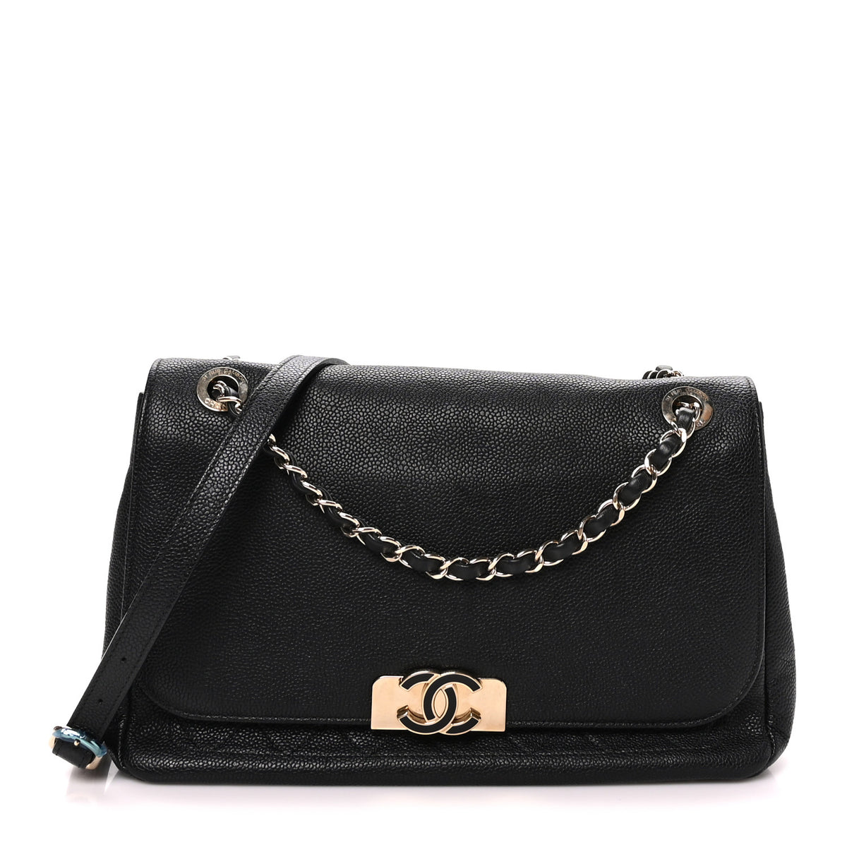 Caviar Quilted Medium Flap Black