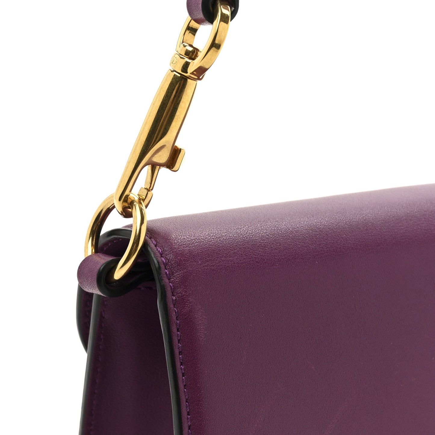 Calfskin Vlogo Loco Shoulder Bag Prune
