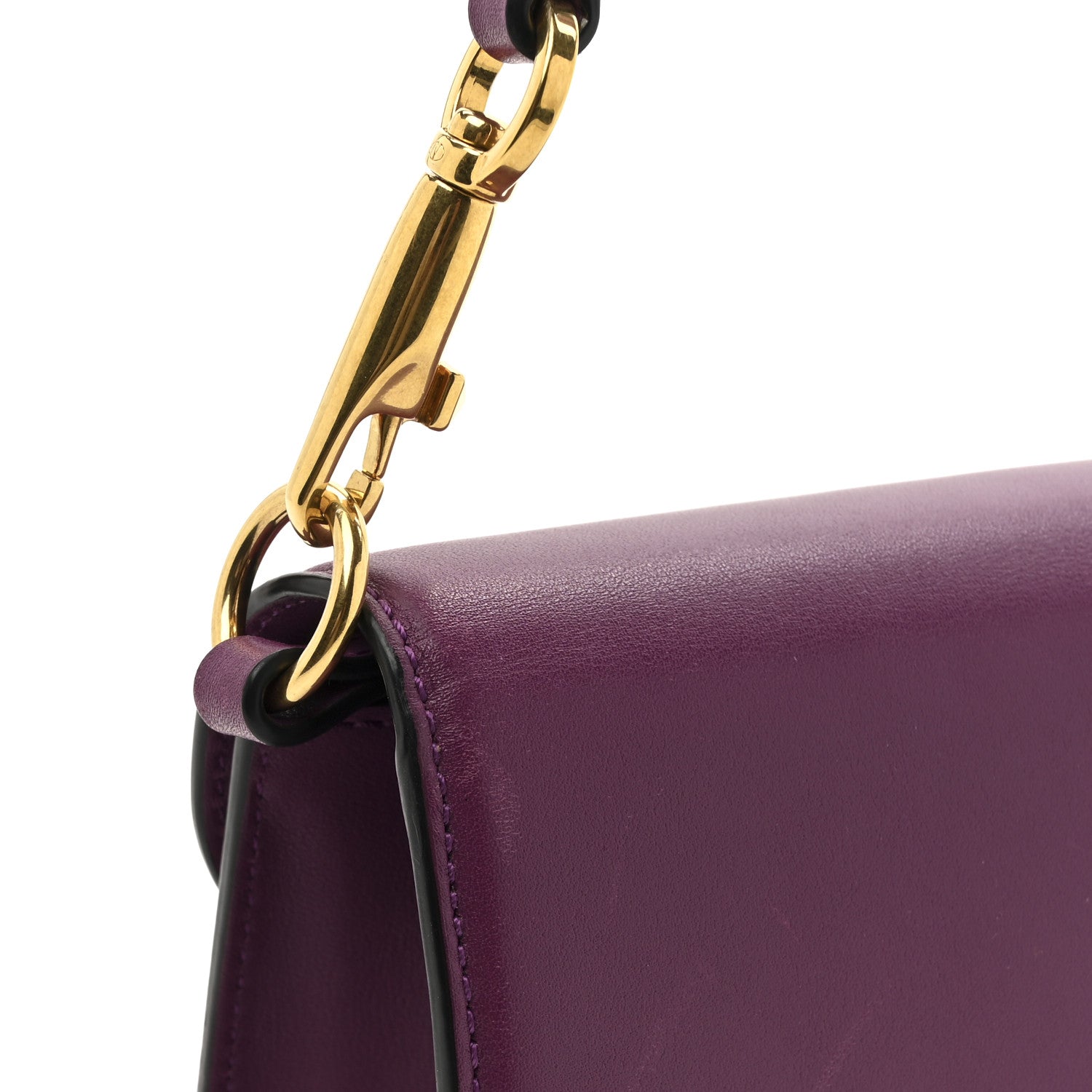 Valentino Garavani Calfskin Vlogo Loco Shoulder Bag Prune 18 of 20