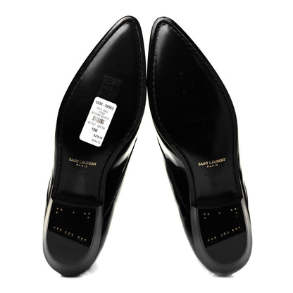 Saint Laurent Patent Calfskin Joan Ankle Boots 42 Black 5 of 6