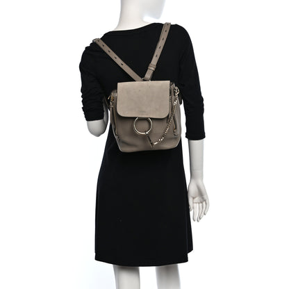 Chloe Suede Calfskin Small Faye Backpack Motty Grey 2 of 11