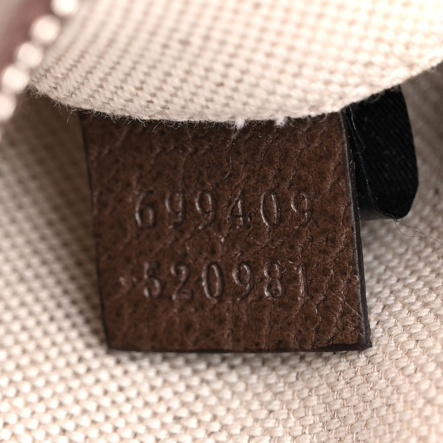 GG Supreme Monogram Textured Calfskin Web Small Attache Shoulder Bag Beige Ebony New Acero